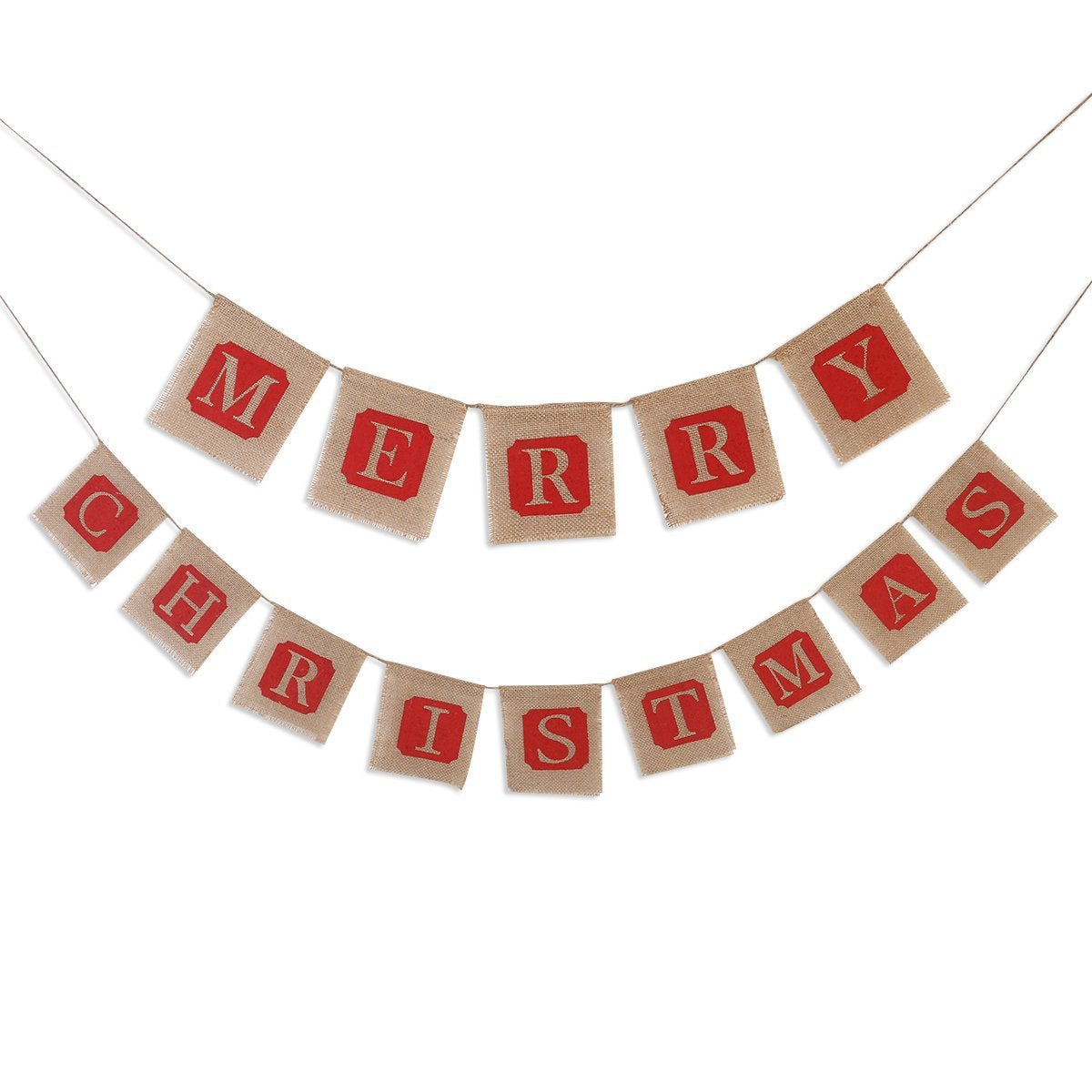Merry Christmas burlap banner - view 4