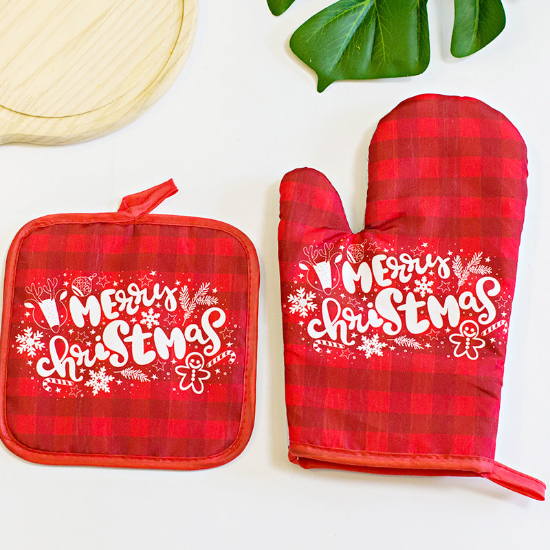Christmas oven mitt