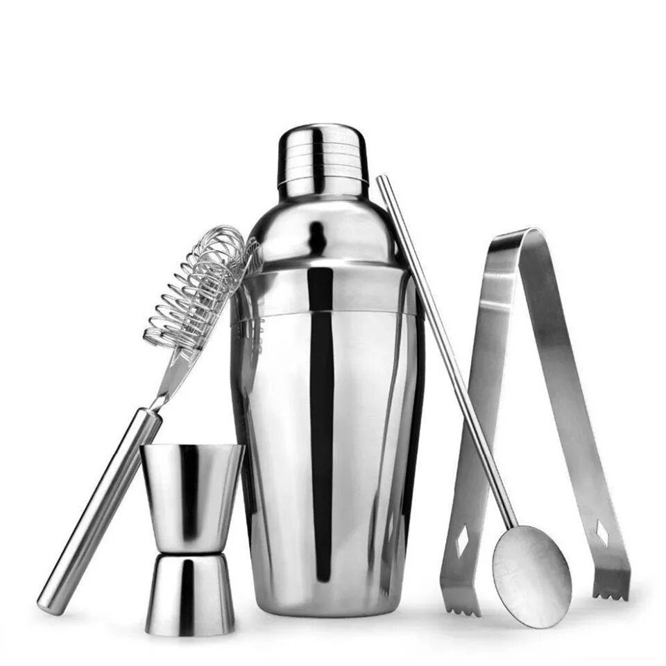 Stainless steel cocktail shaker set