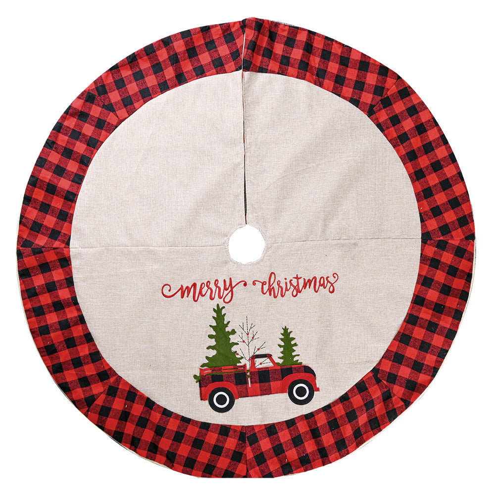 Buffalo plaid Christmas tree skirt - view 5