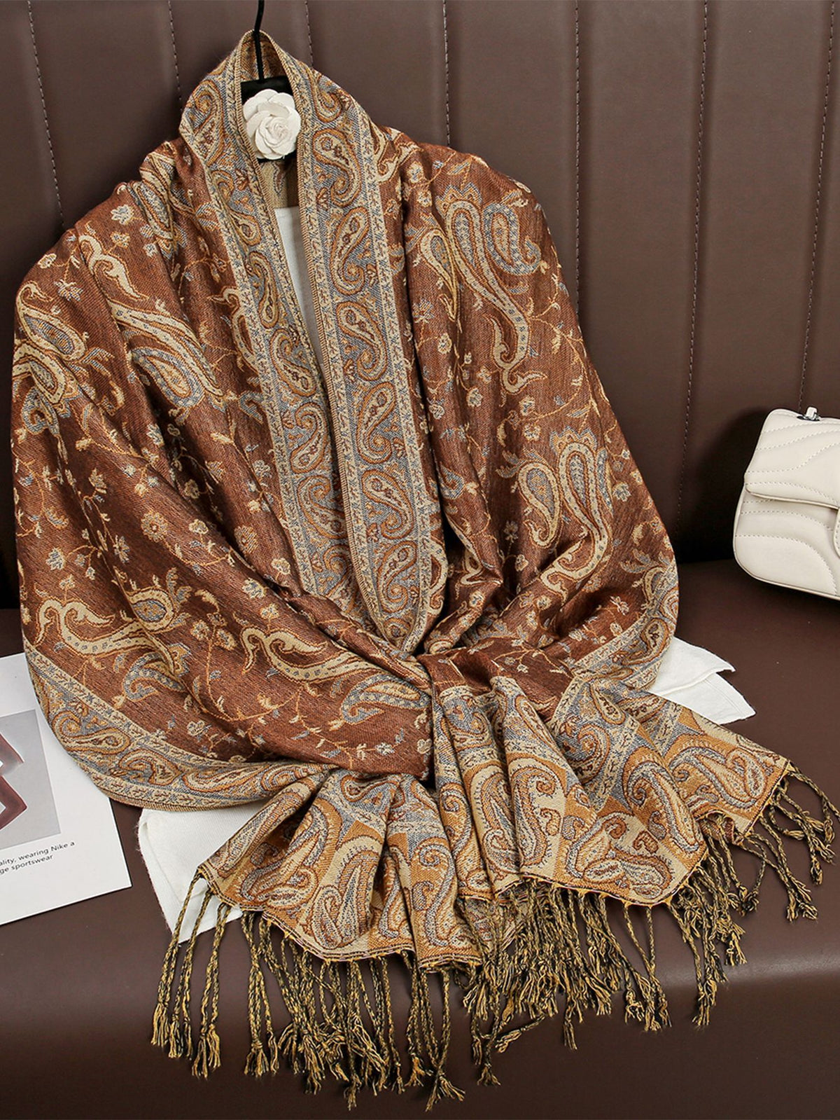 Paisley pashmina scarf shawl