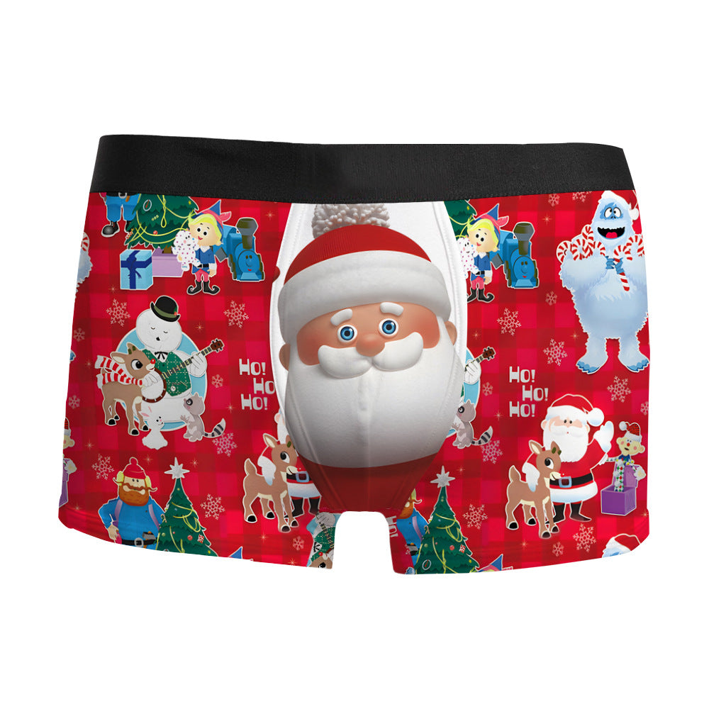 Men's Christmas Boxer Briefs - Funny Festive Undies, 8 Designs