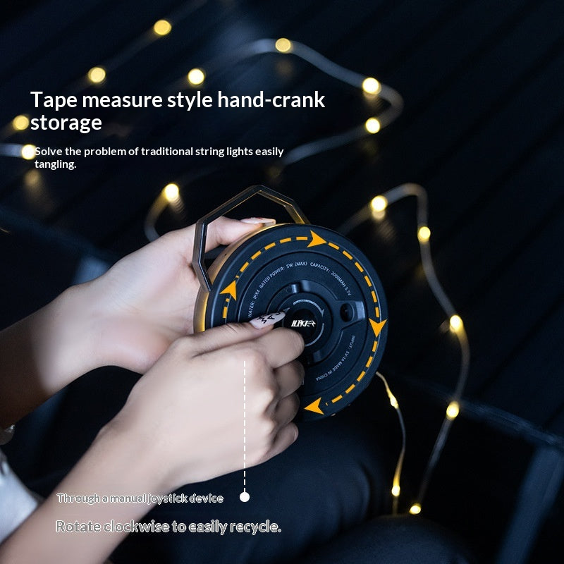 Tape Measure Camping String Lights - Retractable LED Lantern