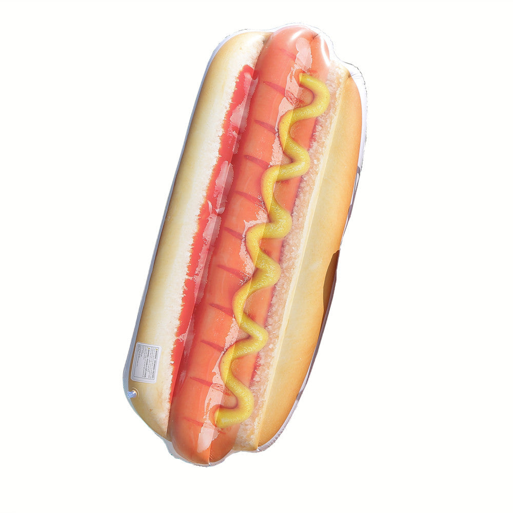 Giant Hot Dog Pool Float - Inflatable Lounger 150cm