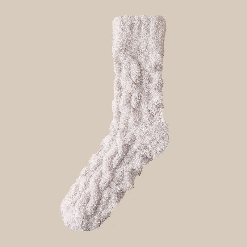 Fuzzy fleece bed socks