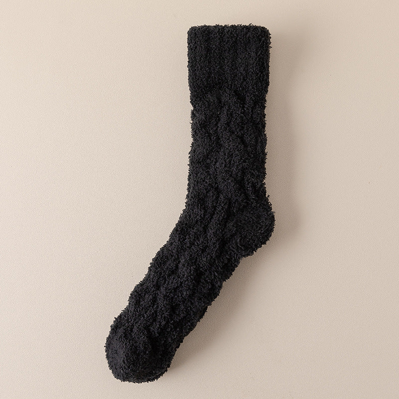 Fuzzy fleece bed socks