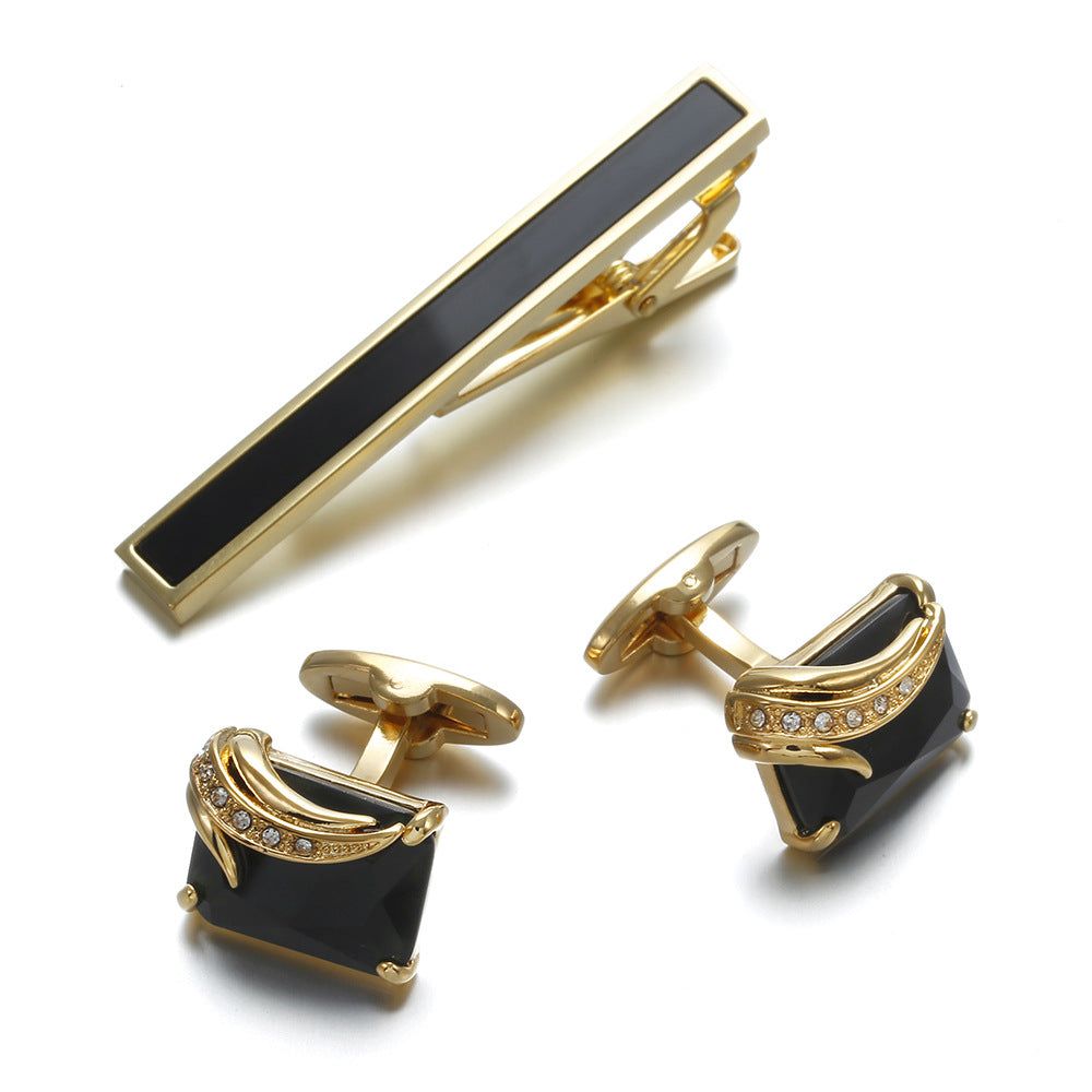 Tie clip and cufflinks gift set