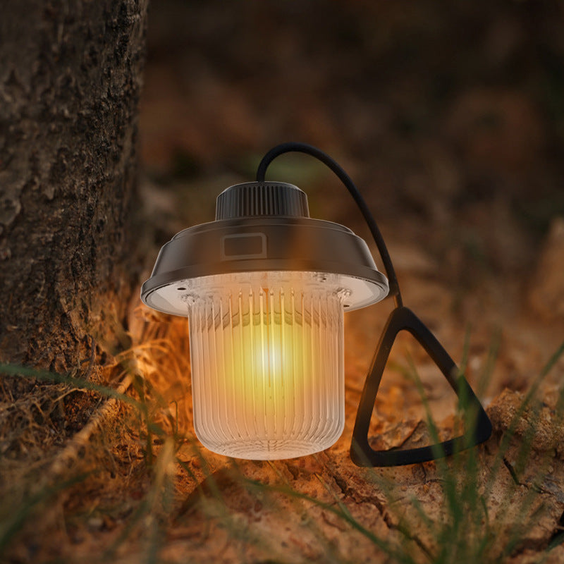 Retro Camping Lantern - Rechargeable LED Hanging Tent Light