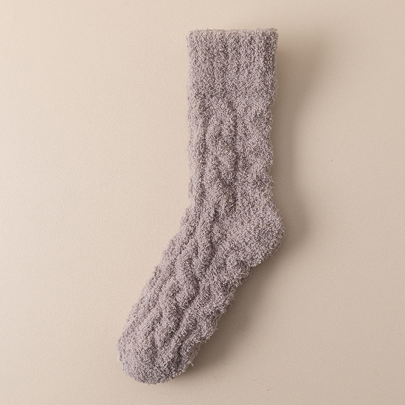Fuzzy fleece bed socks