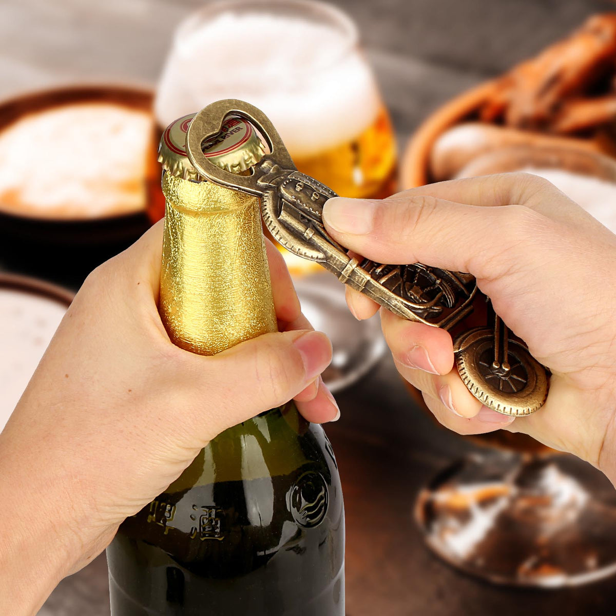 Motorcycle bottle opener gift box