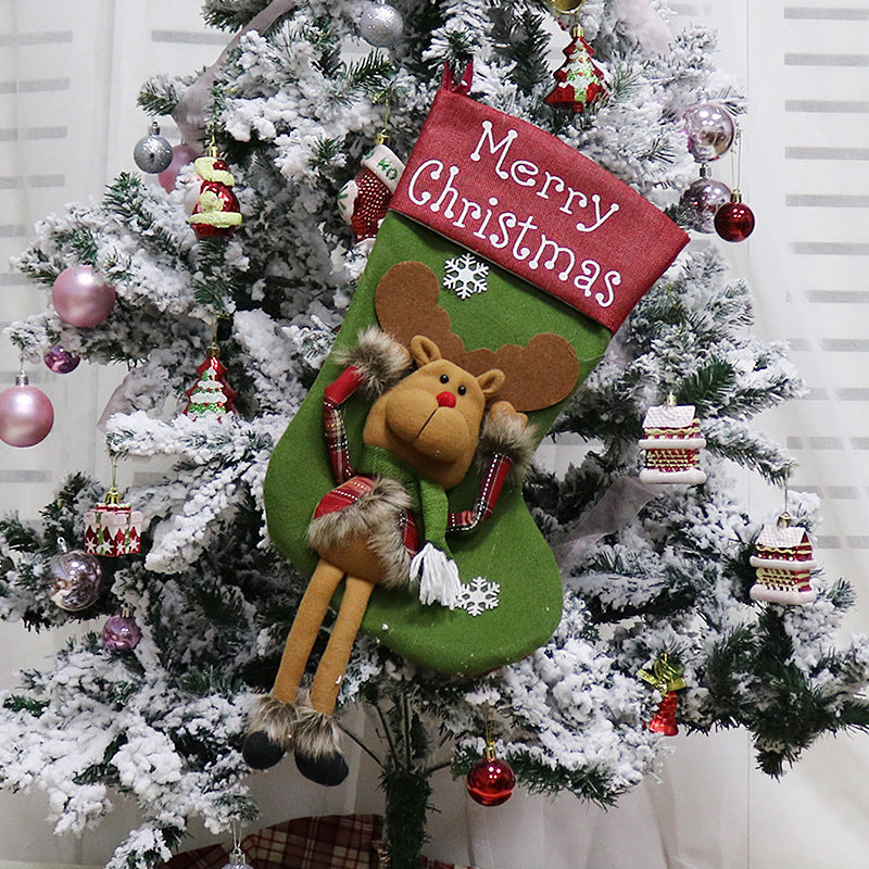 Large 3D plush Christmas stocking - view 11