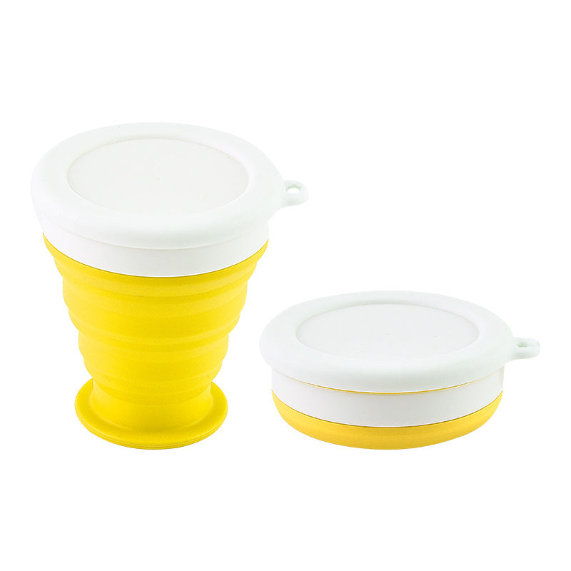 Collapsible Silicone Camping Cup with Lid