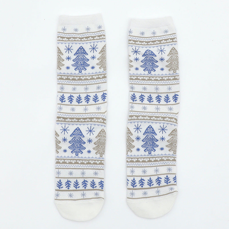 Nordic Christmas Socks - Gingerbread Man, Trees & Snowflakes