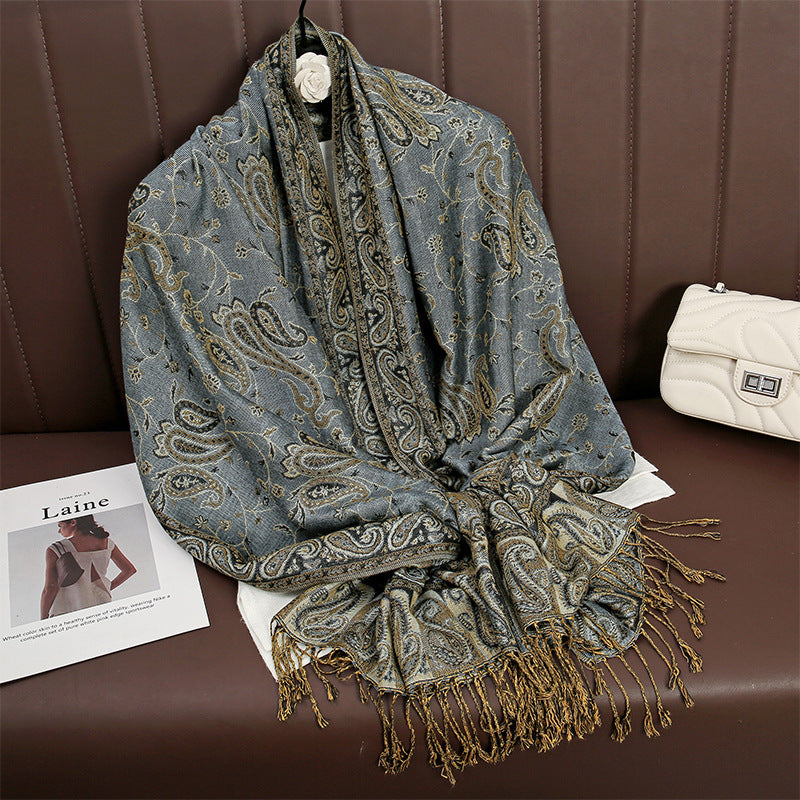 Paisley pashmina scarf shawl