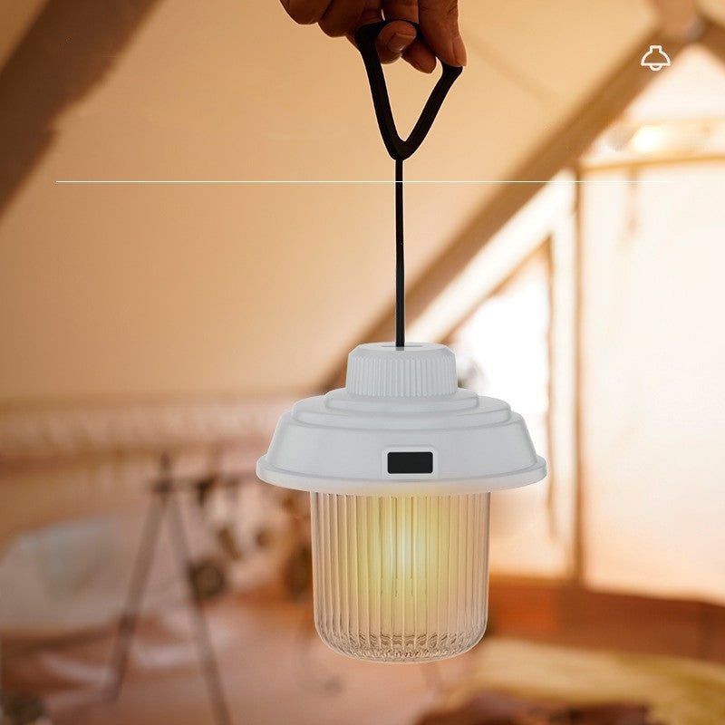 Retro Camping Lantern - Rechargeable LED Hanging Tent Light