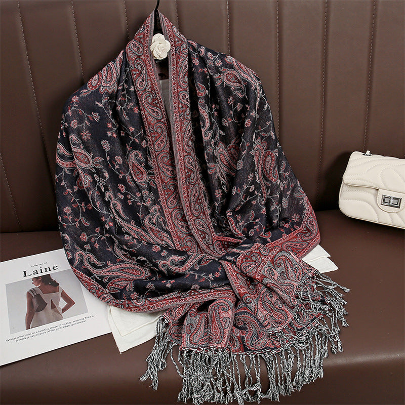 Paisley pashmina scarf shawl
