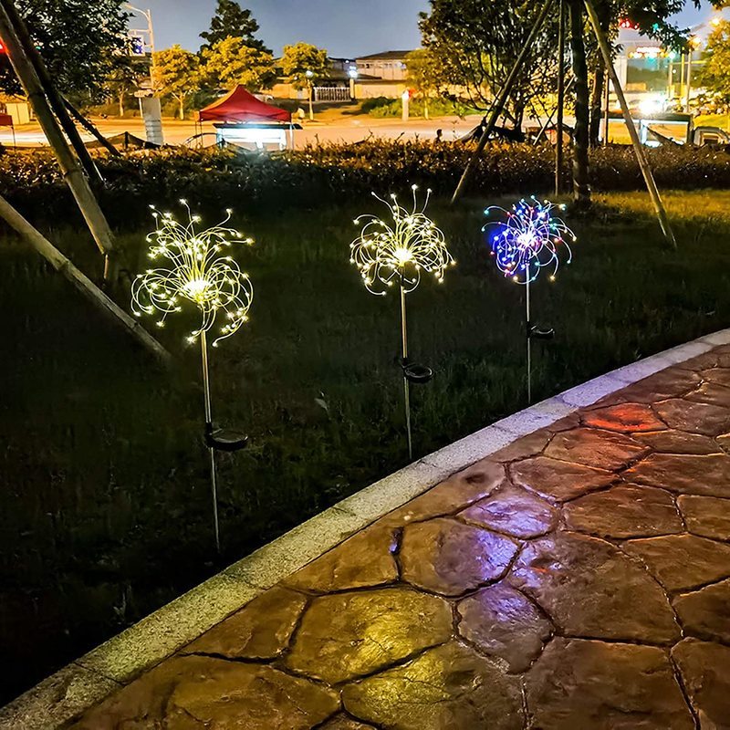 Solar fireworks garden lights