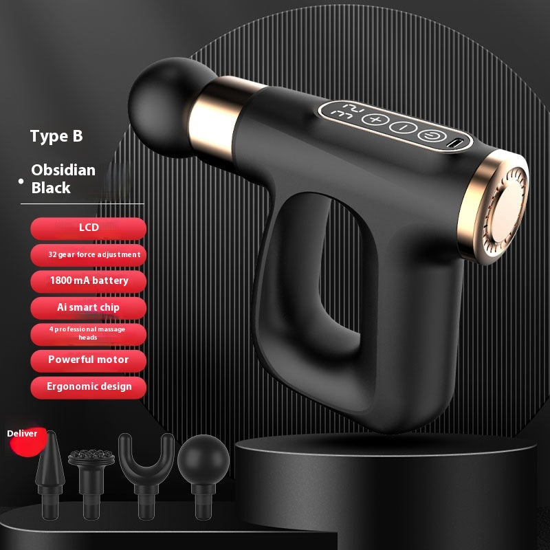 Heated Mini Massage Gun - LCD Display, Warm or 32-Speed