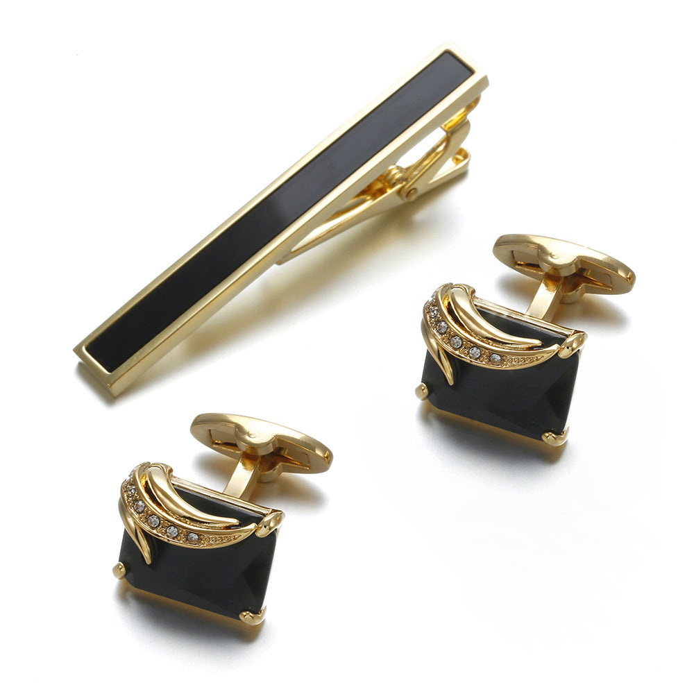Tie clip and cufflinks gift set
