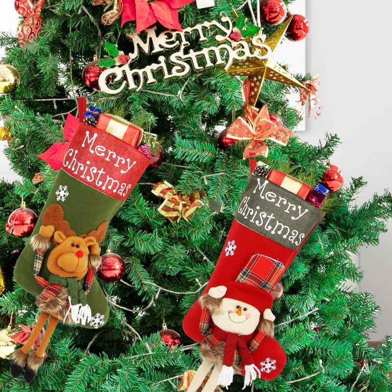 Large 3D plush Christmas stocking - view 10