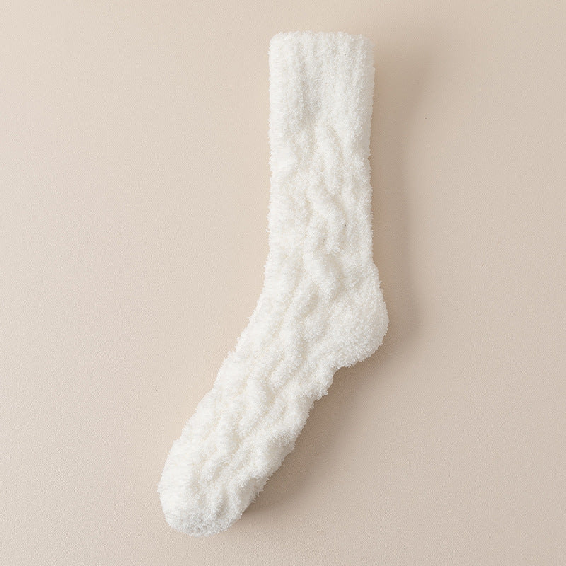 Fuzzy fleece bed socks