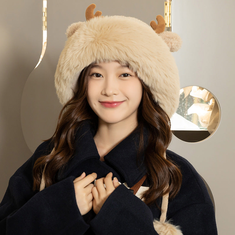Reindeer antler plush hat