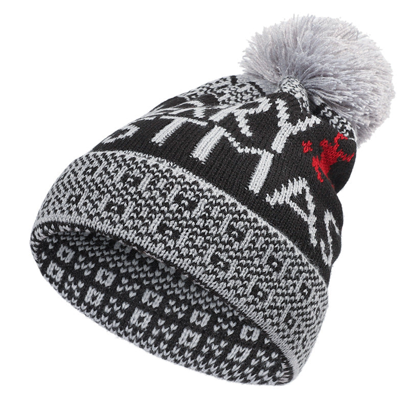 Merry Xmas pom pom beanie