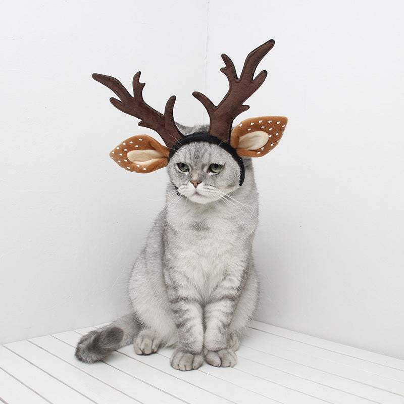 Dog reindeer antler headband