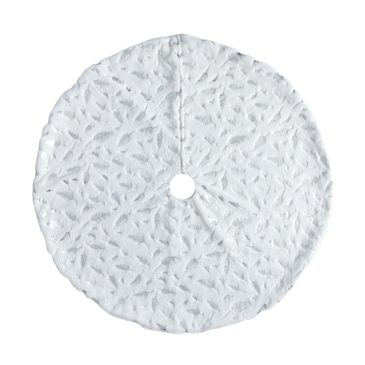 White plush Christmas tree skirt - view 5