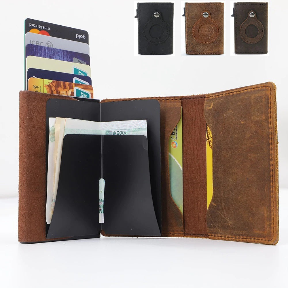 Minimalist leather card wallet