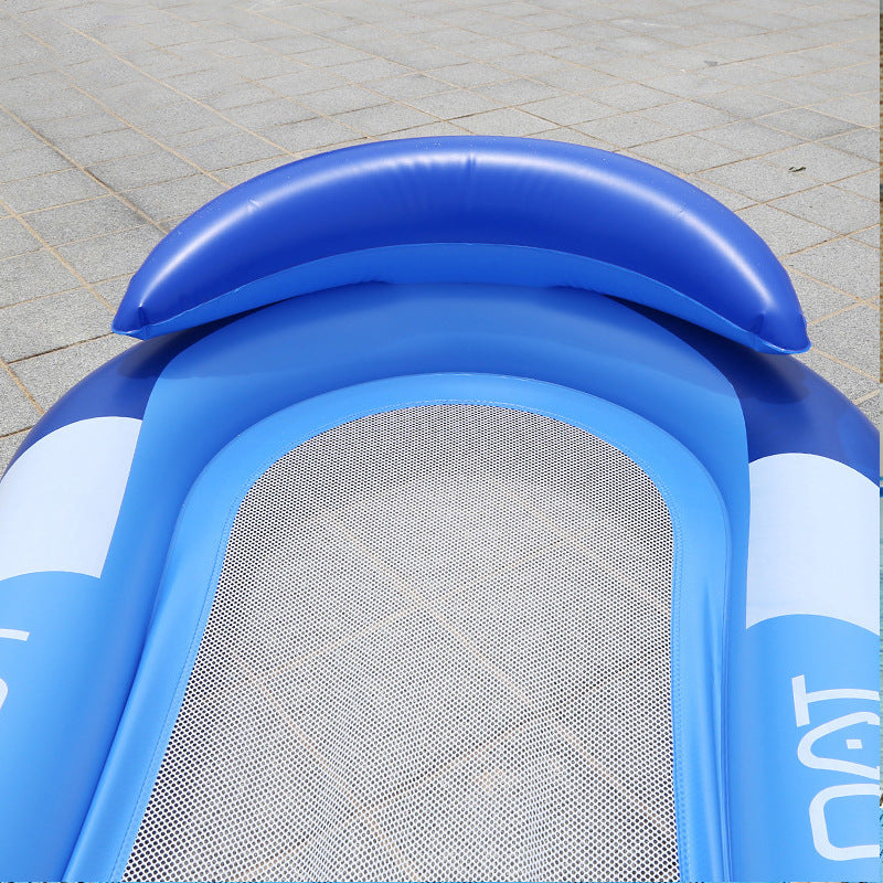 Floating Pool Lounger - Inflatable Recliner with Headrest